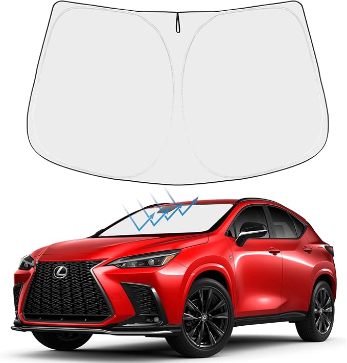 Proadsy 2026 Upgrade Front Windshield Sunshade Custom Fit 2016-2022 Lexus RX SUV Foldable Sun Shade Sun Visor Protector, Accessories