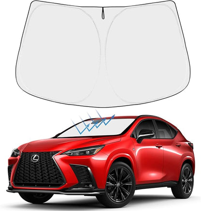 Proadsy 2026 Upgrade Front Windshield Sunshade Custom Fit 2016-2022 Lexus RX SUV Foldable Sun Shade Sun Visor Protector, Accessories