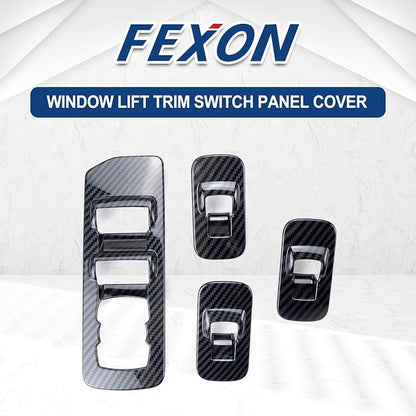 Carbon Fiber Window Lift Trim Switch Panel Cover Decorations for Ford F150 2015 2016 2017 2018 2019 2020 Accessories