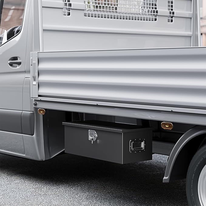 Yizosh 30 Inch Steel Heavy Duty Truck Bed Tool Box, Trailer Tongue Tool Box with Lock and Keys, Tool Box for Storage, Utility Trailer Tool Box for Truck, Pickup, RV, Trailer