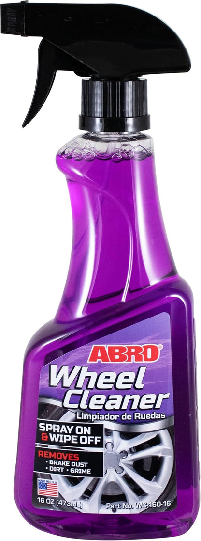 ABRO Professional Grade Car Detailing Kit, Includes Streak Free Glass Cleaner, Wheel Cleaner, 2 Mircofiber Cleaning Towels, Interior & Exterior Wash
