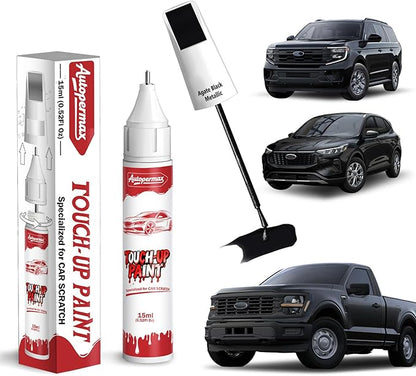 UM Agate Black Metallic Car Touch Up Paint for Ford, Color Accurate Two-In-One Car Paint Scratch Repair Pen, Professional Scratch Remover for Vehicles Chips and Nicks Scuff