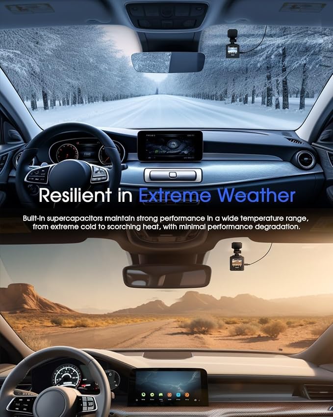 Dash Cam 2K, WiFi Dashcams with APP, External GPS, 1.5'' IPS Screen, Front Dash Camera for Cars, Mini Car Camera, WDR Night Vision, 24H Parking Monitor, Loop Recording, G-Sensor