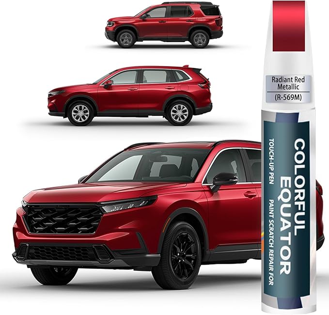 Radiant Red Metallic(R-569M) Touch Up Paint Compatible with Honda, Car Paint Pen Scratch Repair Two-In-One Touch Up Paint, Premium Car Scratch Remover for Deep Scratches