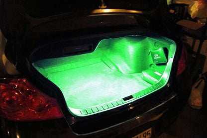 iJDMTOY 18-SMD-5050 LED Strip Light Compatible with Car Trunk Cargo Area or Interior Illumination, Emerald Green