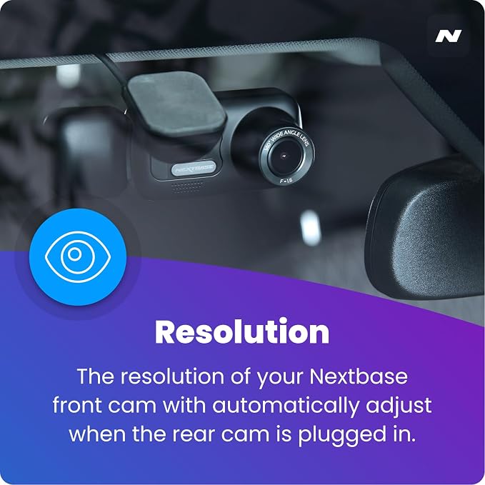 Nextbase Dash Cam Add-On Rear View Exterior Camera Compatible 322GW 422GW 522GW 622GW-Black