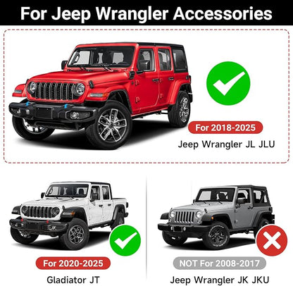 Center Console Organizer Tray for 2018-2025 2026 Jeep Wrangler JL JLU 4XE and 2020-2025 2026 Gladiator JT Insert Tray Center Console Armrest Box Accessories