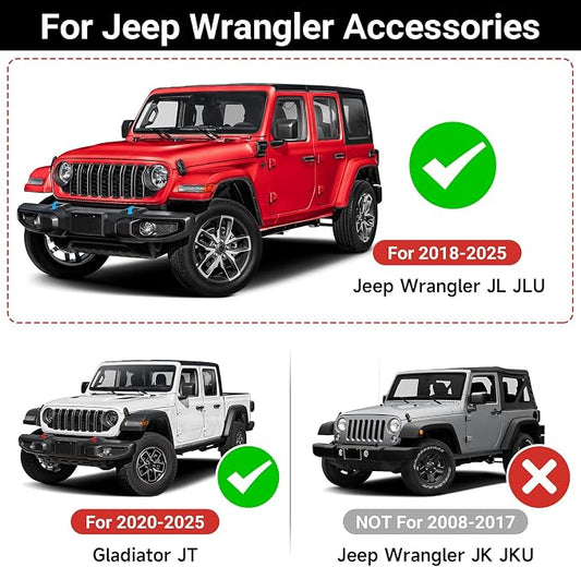 Center Console Organizer Tray for 2018-2025 2026 Jeep Wrangler JL JLU 4XE and 2020-2025 2026 Gladiator JT Insert Tray Center Console Armrest Box Accessories
