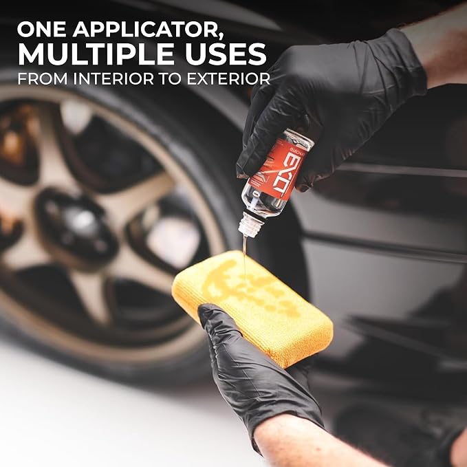 The Rag Company - The Pearl Microfiber Detailing Applicator Sponges (6-Pack) Versatile Detailing Tool, Excellent for Applying Wax, Sealants, Coatings and Other Automotive Products, 3in x 5in, Orange