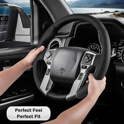 Fit for Tacoma(2012-2023) Steering Wheel Cover, Steering Wheel Cover for Toyota 4Runner(2010-2024) Tundra(2014-2021) Sequoia(2014-2022) Accessories (Black)