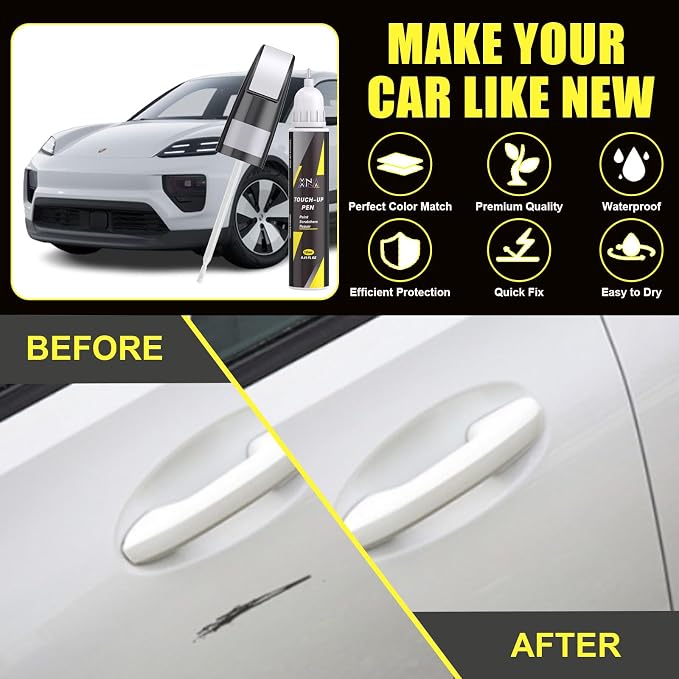 XNA Provence(M4C/6M) for Porsche Touch Up Paint, Car Scratch Remover for Nicks and Chips Repair, 2-In-1 Quick & Easy Fix Car Scratch Repair Kit with Exact Color-Matched