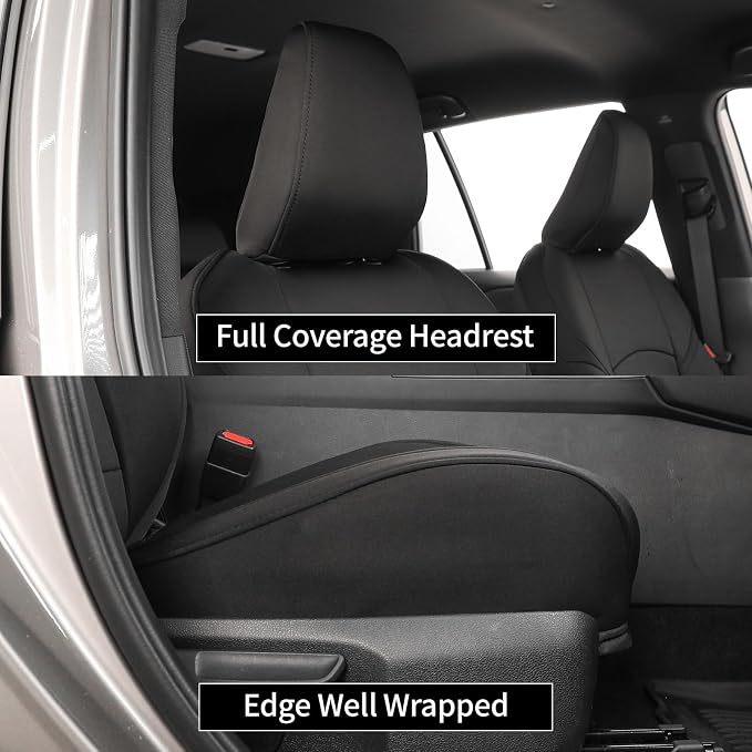 EKR Rav4 Seat Covers Custom Fit for Toyota Rav4 (Hybrid) LE/XLE Premium 2026,Car Seat Cover Full Set for SUV,Neoprene(Black)