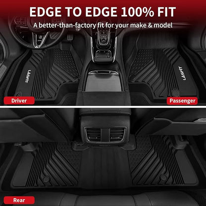 LASFIT Floor Mats for Acura RDX 2019-2026 All Weather Floor Liner TPE Custom Fit Car Mats for Acura RDX 1st & 2nd Row Mats Tasteless Durable and Easy to Clean Black