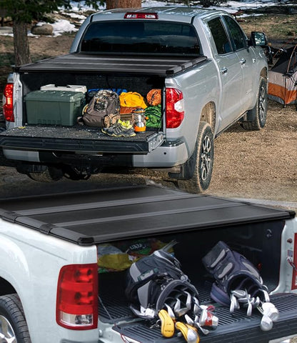 TIPTOP Tri-Fold Hard Tonneau Cover Truck Bed FRP On Top for 2022 2023 2024 2025 2026 Ford Maverick 4.5ft Bed (54.4") | TPM3 |