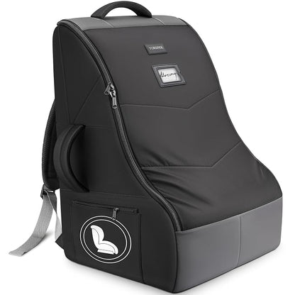YOREPEK Padded Car Seat Travel Bag for Airplane Travel Compatible with Chicco, Britax, Nuna Rava, Sturdy Car Seat Backpack for Airport with Wear-Resistant Bottom, Large Carseat Cover for Baby Travel