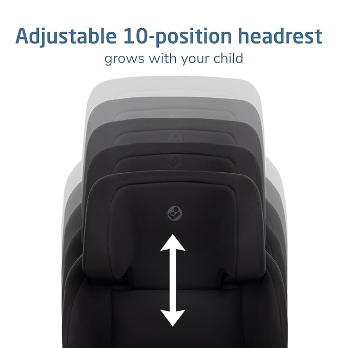 Maxi-Cosi Tanza Belt-Positioning Booster Car Seat with Back, Foldable Car Seat, Sea Shadow