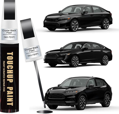 Crystal Black Pearl(NH-731P) Car Paint Touch Up Pen Compatible with Honda,2-In-1 Color Accurate Touch Up Car Scratch Repair Paint Match Honda Series Automotive Scratch Remover for Nicks & Chips Repair