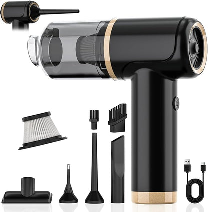 Cozylady Cordless Car Vacuum Cleaner, 30000PA Brushless Handheld Vacuum, 6-in-1 Rechargeable & Portable Handheld Vacuum Cleaner for Auto Interior, Pet Hair, Home, Office, Kitchen