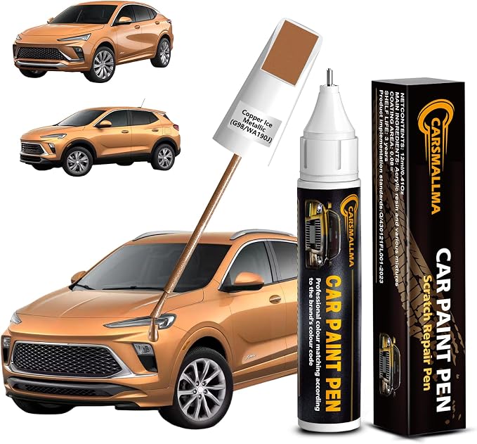 Copper Ice Metallic(G98/WA190J) Car Touch Up Paint for Buick, Color Accurate Car Paint Scratch Repair Pen Kit Quick & Easy Fix Vehicle Chips and Automotive Nicks Scuff