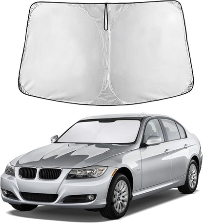 EcoNour Windshield Sunshade Compatible for BMW 3 Series 2006-2009 2010 2011, Sun Visor for Front Windshield & Window Sun Shade Cover, UV Heat Blocker & Protector, Car Accessories
