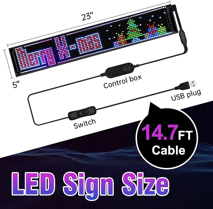 Programmable Devil Eyes for Cars,LED Sign for Car,Bluetooth APP Control,DIY Edit Text, Patterns, Animations