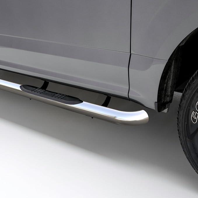 ARIES 204044-2 3-Inch Round Polished Stainless Steel Nerf Bars, No-Drill, Fits Select Chevrolet, GMC Blazer K5