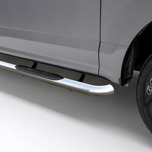 ARIES 204044-2 3-Inch Round Polished Stainless Steel Nerf Bars, No-Drill, Fits Select Chevrolet, GMC Blazer K5