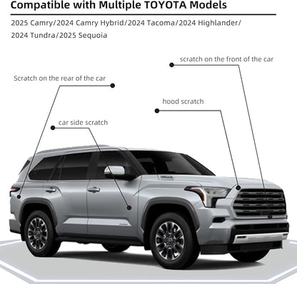 Car Paint Touch Up Pen for Toyota Celestial Silver Metallic(1J9), 2-In-1 Color Accurate Touch Up Car Scratch Repair Paint Exact Match Toyota Series Automotive Scratch Remover for Nicks & Chips Repair