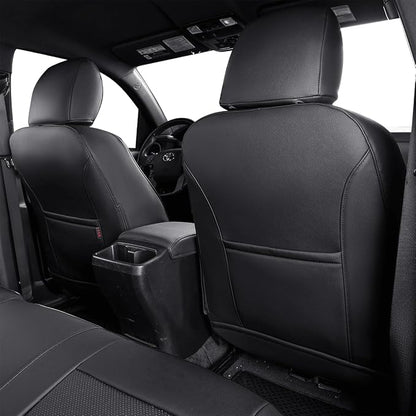 EKR Custom Fit Tacoma Rear Car Seat Covers for Toyota Tacoma (Petrol) 2024 2025 2026 Double cab SR/SR5/TRD Sport/TRD Off-Road/Limited - Second Row Only,Faux Leather(Black)