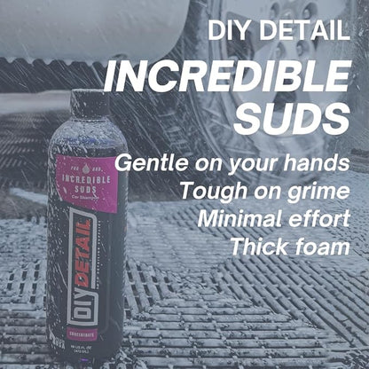 diy detail Incredible Suds T2 – Rich, Luxurious Foam Car Wash Soap | pH Neutral, Paint-Safe Vehicle Wash for Cars, Trucks, RVs & Motorcycles | Foam Cannon & Hand Wash Ready | Car Shampoo 16oz Bottle