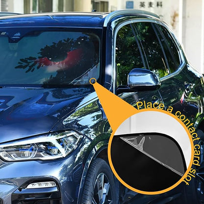 Scary Evil Red Eyes Car Windshield Sun Shade Foldable UV Ray Sun Visor Protector Sunshade to Keep Your Vehicle Cool (55" x 27.6")