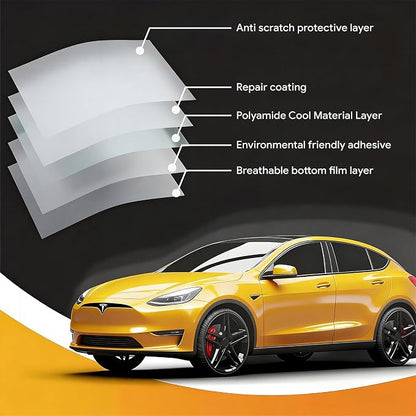 TPU PPF Hydrophobic Clear Paint Protection Film Self Healing Car Clear Glossy Wrap Film (1ft x 5ft, Gloss White)