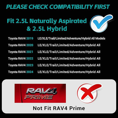 Hidden Trunk Organizer Tray Compatible with 2019-2025 Toyota RAV4 LE XLE XSE Hybrid (Not Prime), Hidden Toolbox Storage Box Fit for RAV4 Trunk Cargo Divider Accessories