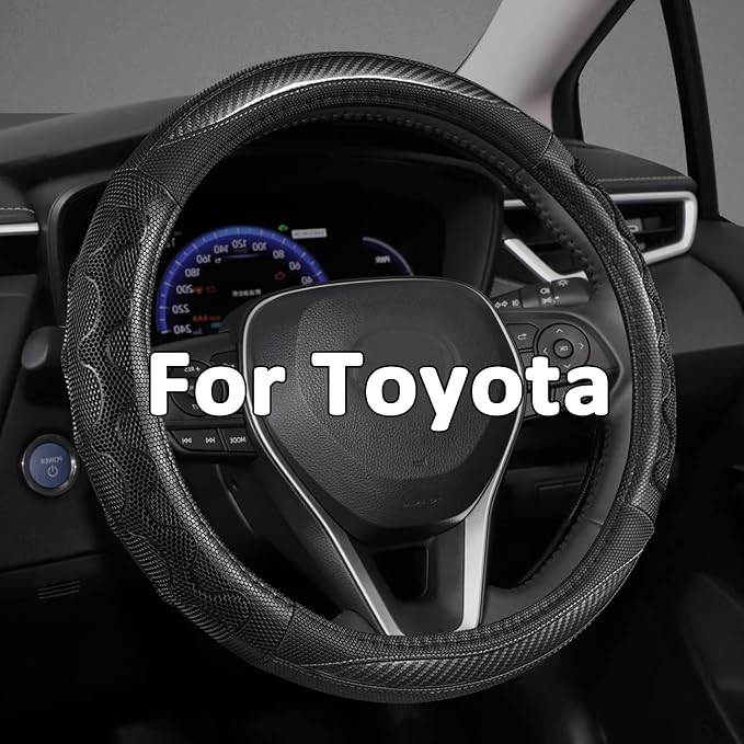 GIANT PANDA Steering Wheel Cover for Toyota, Auto Car Steering Wheel Cover for Toyota Highlander Rav4 Corolla Camry,Standard Size - Gray