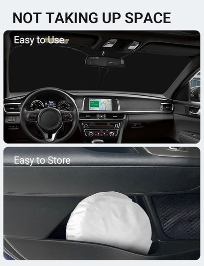 Proadsy 2026 Upgrade Front Windshield Sun Shade Foldable Sunshade Protector Custom Fit Kia Optima 2016-2020 Accessories