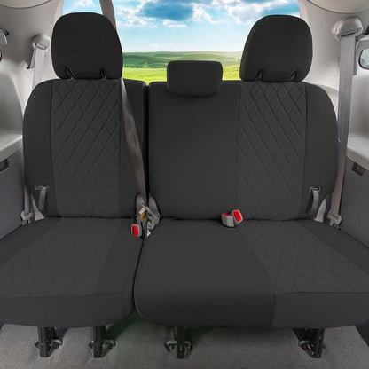 FH Group Custom Fit Car Seat Covers Specifically Made for 2011-2020 Toyota Sienna 7-8 Seater with Ultraflex Neoprene Water Resistant Automotive Seat Covers - 3rd Row Black