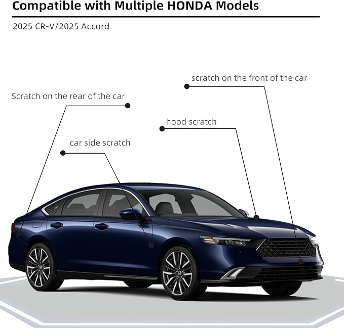 Canyon River Blue Metallic(B-640M) Car Paint Touch Up Pen for Honda, 2-In-1 Color Accurate Touch Up Car Scratch Repair Paint Match Honda Series Automotive Scratch Remover for Nicks & Chips Repair