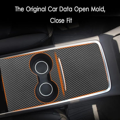 Farmogo Center Console Carbon Fiber Wrap Kit for Tesla Model Y 2020-2024 & Model 3 2021-2023 2PCS Center Console Cover Interior Decoration Wrap Kit for Tesla Model Y/3 Accessories (Matte Carbon Fiber)