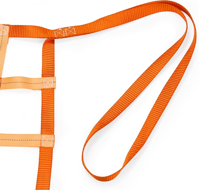 4.92' x 4.92' Polyester Sling Hoisting Net - Flat Cargo Lifting Net - Max. Load Capacity: 1100lbs