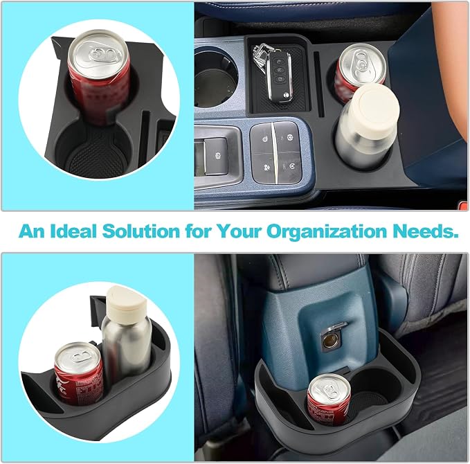 CDEFG 2022-2024 Maverick Car Cup Holder Organizer for Maverick Center Console CupHolders Expander Fit for First Row and Second Row 2022 2023 2024 Maverick Pickup Truck Interior Accessories, 2PCS