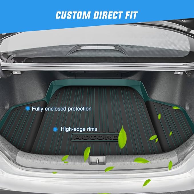 Nilight Cargo Mats for Honda Accord Sedan (Include Hybrid) 2023 2024 2025,All Weather Protection Heavy Duty Cargo Liners