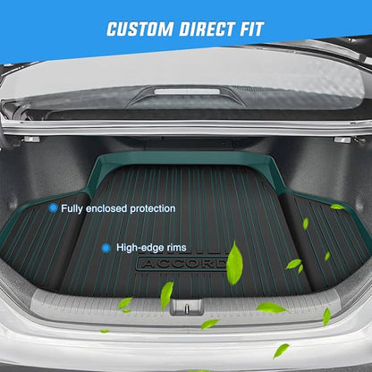 Nilight Cargo Mats for Honda Accord Sedan (Include Hybrid) 2023 2024 2025,All Weather Protection Heavy Duty Cargo Liners