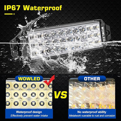 2 Pack Flush Mount LED Pod Lights, 7.5 Inch 40W Bumper Backup Reverse Spot Flood Combo Waterproof Off-Road Driving, LED Light Bar for SUV Truck ATV UTV Boat 12V 24V