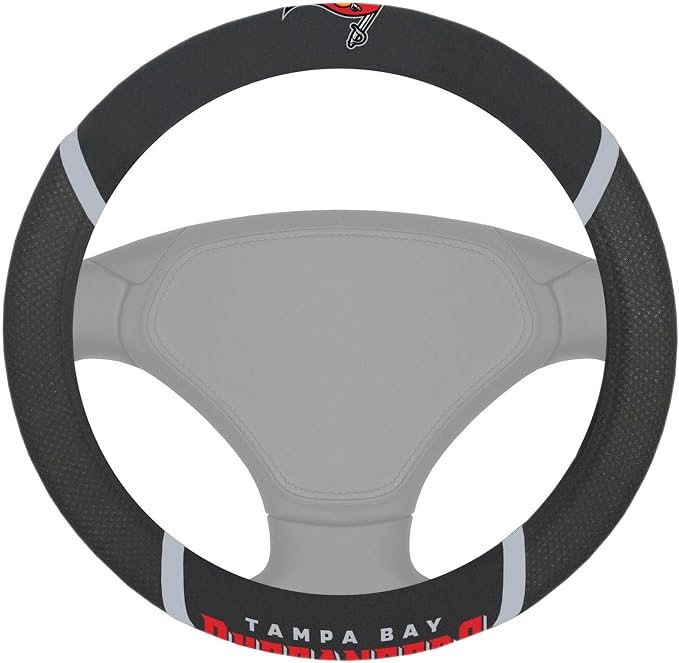FANMATS NFL Unisex-Adult Embroidered Steering Wheel Cover