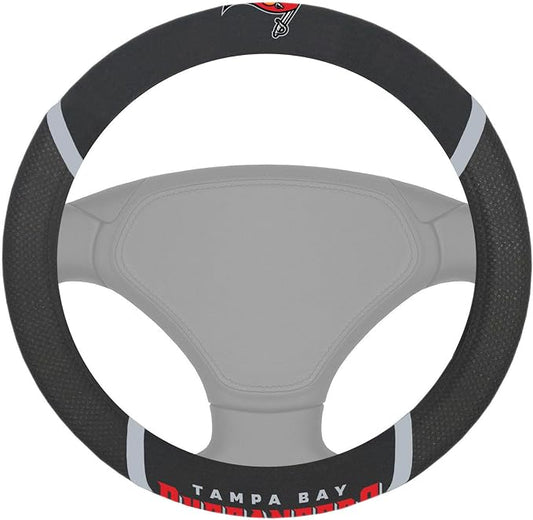 FANMATS NFL Unisex-Adult Embroidered Steering Wheel Cover