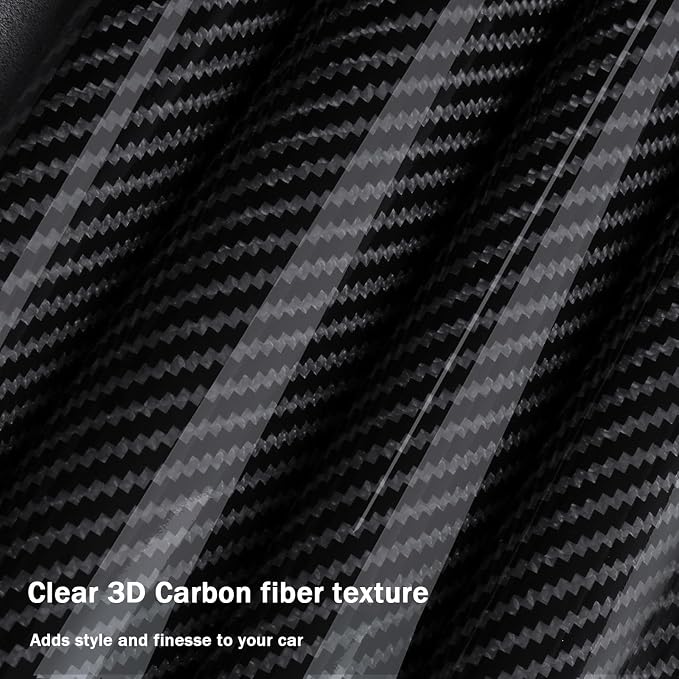 Steering Wheel Cover for 2017-2023 Tesla Model 3 2020-2024 Tesla Model Y, Carbon Fiber Steering Wheel Cover for Tesla Model 3/Y Accessories, Glossy Black