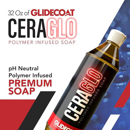 Ceraglo Polymer-Infused Soap - Ceramic Foaming Car Soap and pH Neutral Boat Cleaner - Aftercare Wash for Ceramic Coating - Increased Durability with Added Polymer Protective Layer (32oz)