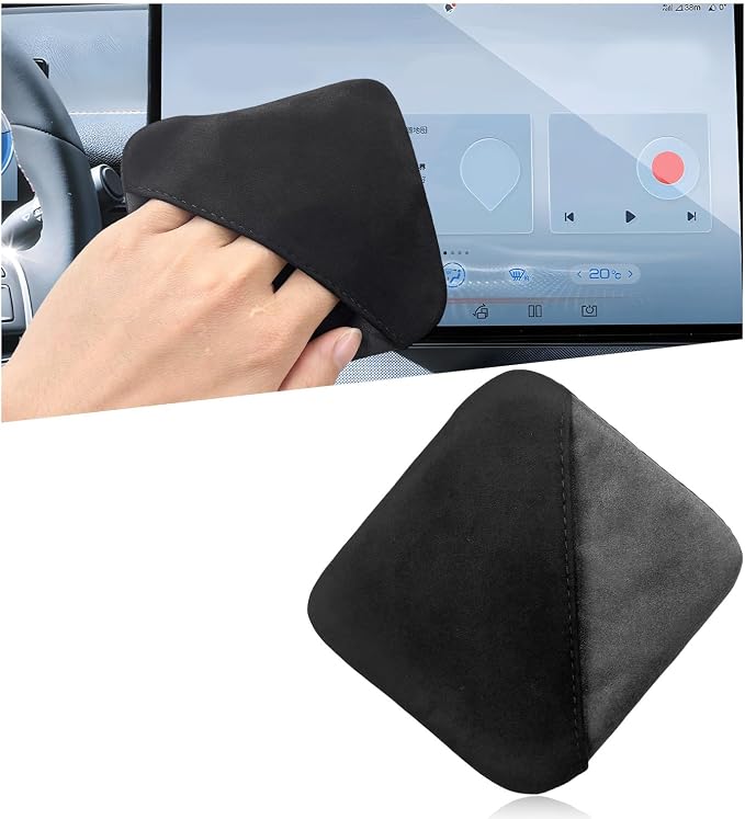 Ohleats Car Screen Cleaner, Microfiber Auto Screen Cleaning Pad, Foldable Touch Screen Cleaner Cloth for Vehicle Dashboard LCD Display, Car Cleaning Kits