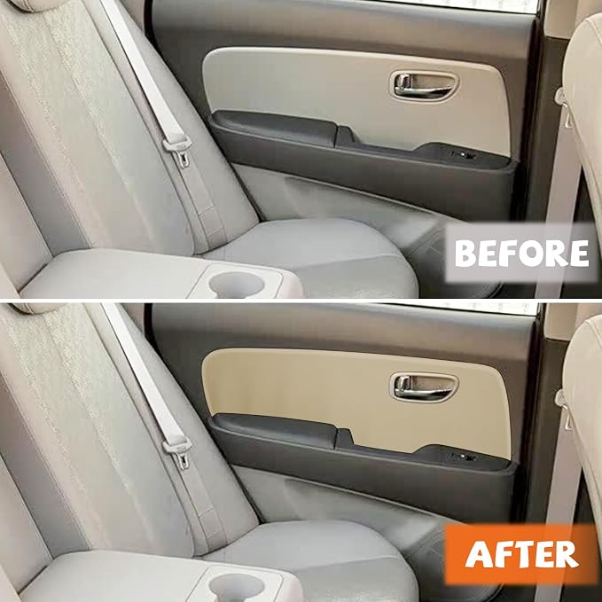 RUIANTE 4pcs Door Panel Cover Trim Replacement Compatible for Elantra 2007-2010 Car Interior Accessories (Beige)