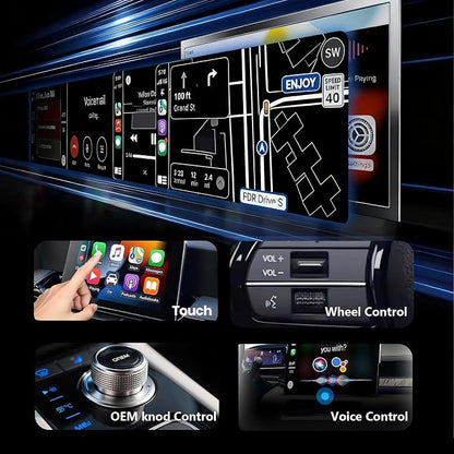2026 Upgraded Wireless CarPlay Adapter - Fast Auto-Connect, Stable Connection, Mini Size Plug & Play Adapter for iPhone & Android Auto Compatible Cars